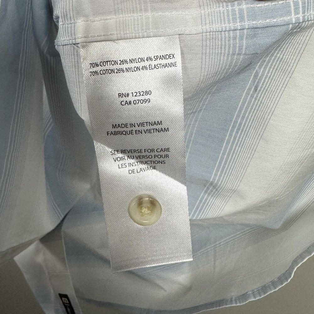 NWT Travis Mathew 2XL Dusk‎ Blue White On The Line Short Sleeve Button Up Shirt - Picture 7 of 7